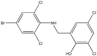 2-{[(4-bromo-2,6-dichlorophenyl)amino]methyl}-4,6-dichlorophenol 结构式