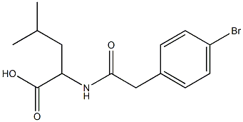 2-{[(4-bromophenyl)acetyl]amino}-4-methylpentanoic acid 结构式