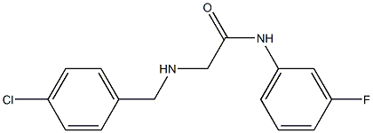 2-{[(4-chlorophenyl)methyl]amino}-N-(3-fluorophenyl)acetamide 结构式