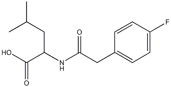 2-{[(4-fluorophenyl)acetyl]amino}-4-methylpentanoic acid 结构式