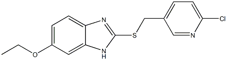 2-{[(6-chloropyridin-3-yl)methyl]sulfanyl}-6-ethoxy-1H-1,3-benzodiazole 结构式