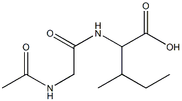 2-{[(acetylamino)acetyl]amino}-3-methylpentanoic acid 结构式