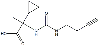 2-{[(but-3-ynylamino)carbonyl]amino}-2-cyclopropylpropanoic acid 结构式