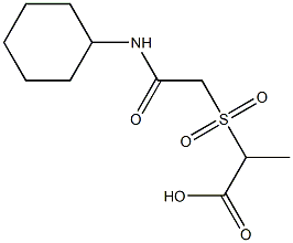 2-{[(cyclohexylcarbamoyl)methane]sulfonyl}propanoic acid 结构式