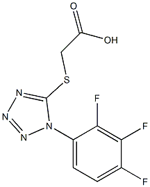 2-{[1-(2,3,4-trifluorophenyl)-1H-1,2,3,4-tetrazol-5-yl]sulfanyl}acetic acid 结构式
