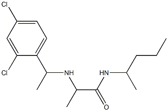 2-{[1-(2,4-dichlorophenyl)ethyl]amino}-N-(pentan-2-yl)propanamide 结构式