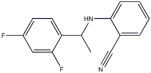 2-{[1-(2,4-difluorophenyl)ethyl]amino}benzonitrile 结构式