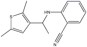 2-{[1-(2,5-dimethylthiophen-3-yl)ethyl]amino}benzonitrile 结构式