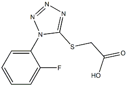 2-{[1-(2-fluorophenyl)-1H-1,2,3,4-tetrazol-5-yl]sulfanyl}acetic acid 结构式