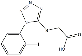 2-{[1-(2-iodophenyl)-1H-1,2,3,4-tetrazol-5-yl]sulfanyl}acetic acid 结构式
