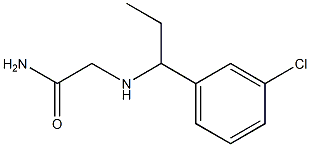 2-{[1-(3-chlorophenyl)propyl]amino}acetamide 结构式