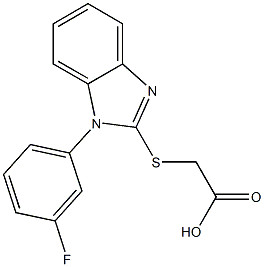 2-{[1-(3-fluorophenyl)-1H-1,3-benzodiazol-2-yl]sulfanyl}acetic acid 结构式