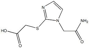 2-{[1-(carbamoylmethyl)-1H-imidazol-2-yl]sulfanyl}acetic acid 结构式