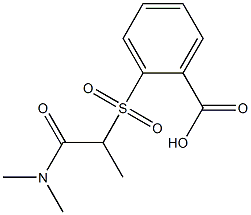 2-{[1-(dimethylcarbamoyl)ethane]sulfonyl}benzoic acid 结构式