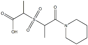 2-{[1-oxo-1-(piperidin-1-yl)propane-2-]sulfonyl}propanoic acid 结构式