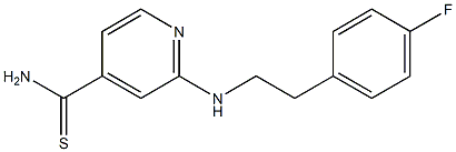 2-{[2-(4-fluorophenyl)ethyl]amino}pyridine-4-carbothioamide 结构式