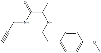 2-{[2-(4-methoxyphenyl)ethyl]amino}-N-(prop-2-yn-1-yl)propanamide 结构式