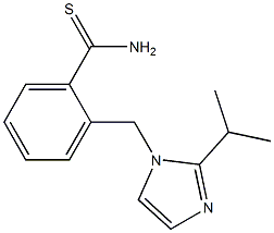 2-{[2-(propan-2-yl)-1H-imidazol-1-yl]methyl}benzene-1-carbothioamide 结构式