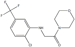 2-{[2-chloro-5-(trifluoromethyl)phenyl]amino}-1-(morpholin-4-yl)ethan-1-one 结构式