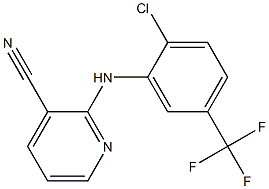 2-{[2-chloro-5-(trifluoromethyl)phenyl]amino}pyridine-3-carbonitrile 结构式