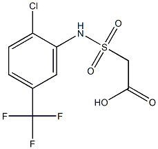 2-{[2-chloro-5-(trifluoromethyl)phenyl]sulfamoyl}acetic acid 结构式