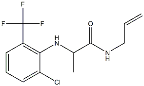 2-{[2-chloro-6-(trifluoromethyl)phenyl]amino}-N-(prop-2-en-1-yl)propanamide 结构式