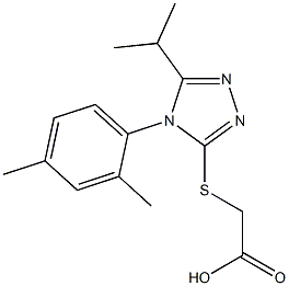 2-{[4-(2,4-dimethylphenyl)-5-(propan-2-yl)-4H-1,2,4-triazol-3-yl]sulfanyl}acetic acid 结构式