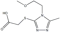 2-{[4-(2-methoxyethyl)-5-methyl-4H-1,2,4-triazol-3-yl]sulfanyl}acetic acid 结构式