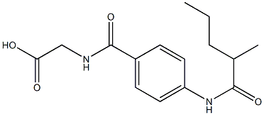 2-{[4-(2-methylpentanamido)phenyl]formamido}acetic acid 结构式