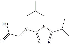 2-{[4-(2-methylpropyl)-5-(propan-2-yl)-4H-1,2,4-triazol-3-yl]sulfanyl}acetic acid 结构式