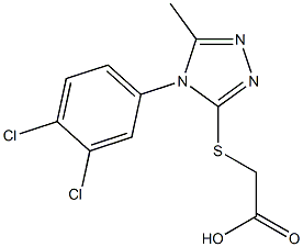 2-{[4-(3,4-dichlorophenyl)-5-methyl-4H-1,2,4-triazol-3-yl]sulfanyl}acetic acid 结构式