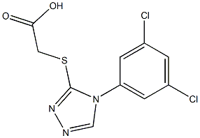 2-{[4-(3,5-dichlorophenyl)-4H-1,2,4-triazol-3-yl]sulfanyl}acetic acid 结构式