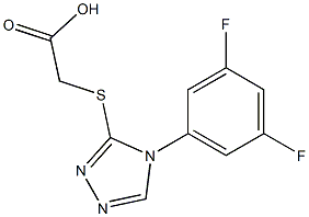 2-{[4-(3,5-difluorophenyl)-4H-1,2,4-triazol-3-yl]sulfanyl}acetic acid 结构式
