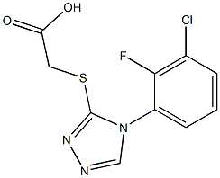 2-{[4-(3-chloro-2-fluorophenyl)-4H-1,2,4-triazol-3-yl]sulfanyl}acetic acid 结构式