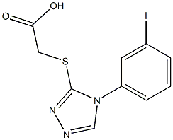 2-{[4-(3-iodophenyl)-4H-1,2,4-triazol-3-yl]sulfanyl}acetic acid 结构式