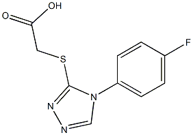 2-{[4-(4-fluorophenyl)-4H-1,2,4-triazol-3-yl]sulfanyl}acetic acid 结构式