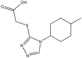 2-{[4-(4-methylcyclohexyl)-4H-1,2,4-triazol-3-yl]sulfanyl}acetic acid 结构式
