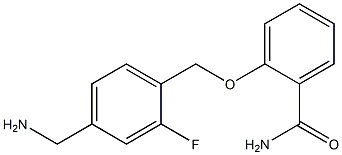 2-{[4-(aminomethyl)-2-fluorophenyl]methoxy}benzamide 结构式