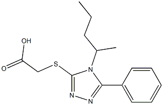 2-{[4-(pentan-2-yl)-5-phenyl-4H-1,2,4-triazol-3-yl]sulfanyl}acetic acid 结构式