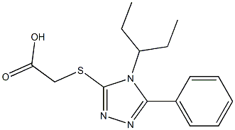 2-{[4-(pentan-3-yl)-5-phenyl-4H-1,2,4-triazol-3-yl]sulfanyl}acetic acid 结构式