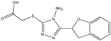 2-{[4-amino-5-(2,3-dihydro-1-benzofuran-2-yl)-4H-1,2,4-triazol-3-yl]sulfanyl}acetic acid 结构式