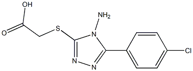 2-{[4-amino-5-(4-chlorophenyl)-4H-1,2,4-triazol-3-yl]sulfanyl}acetic acid 结构式