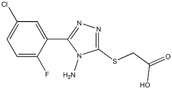 2-{[4-amino-5-(5-chloro-2-fluorophenyl)-4H-1,2,4-triazol-3-yl]sulfanyl}acetic acid 结构式