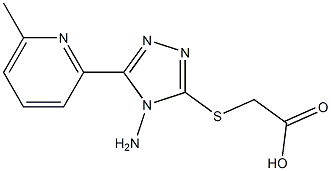 2-{[4-amino-5-(6-methylpyridin-2-yl)-4H-1,2,4-triazol-3-yl]sulfanyl}acetic acid 结构式