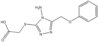 2-{[4-amino-5-(phenoxymethyl)-4H-1,2,4-triazol-3-yl]sulfanyl}acetic acid 结构式