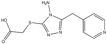 2-{[4-amino-5-(pyridin-4-ylmethyl)-4H-1,2,4-triazol-3-yl]sulfanyl}acetic acid 结构式