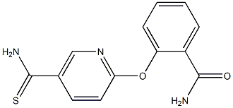 2-{[5-(aminocarbonothioyl)pyridin-2-yl]oxy}benzamide 结构式