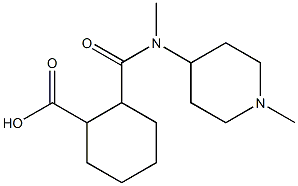 2-{[methyl(1-methylpiperidin-4-yl)amino]carbonyl}cyclohexanecarboxylic acid 结构式