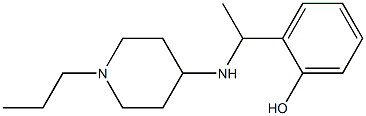 2-{1-[(1-propylpiperidin-4-yl)amino]ethyl}phenol 结构式