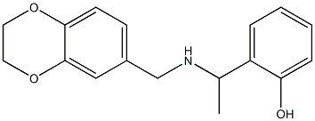 2-{1-[(2,3-dihydro-1,4-benzodioxin-6-ylmethyl)amino]ethyl}phenol 结构式